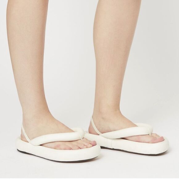 Isabel Marant Orene Leather Flatform Sandals White Size 10 - Picture 15 of 15